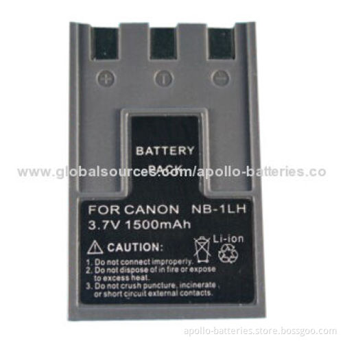 Li-ion Camera Battery for Canon, NB-1LH, 3.7V, 1500mAh